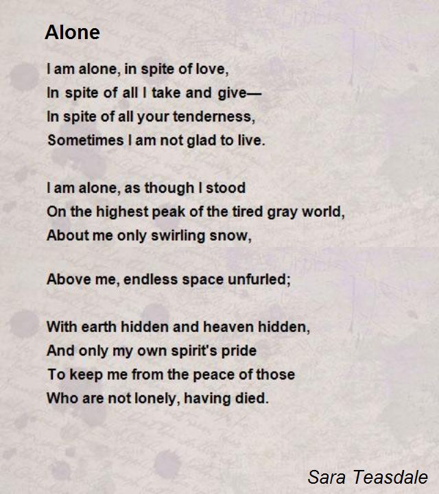 poems about loneliness