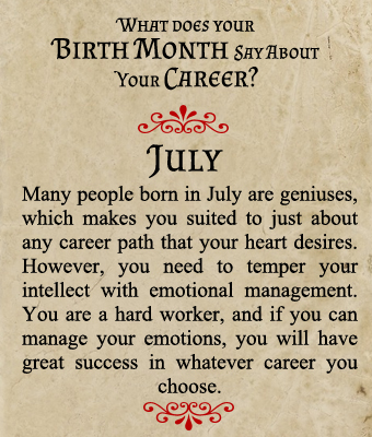 Your you about birth month what says What your