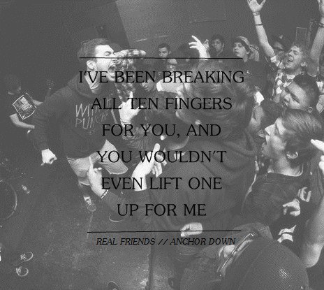 Pin by Lurene👽 on pop punk is life  Real friends lyrics, Real friends,  Music quotes