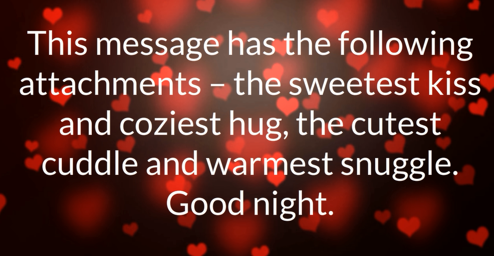 Good night romantic love messages