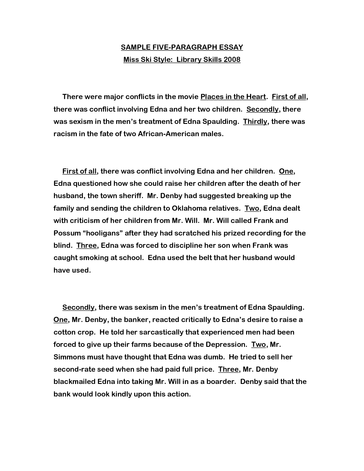 5 paragraph descriptive essay