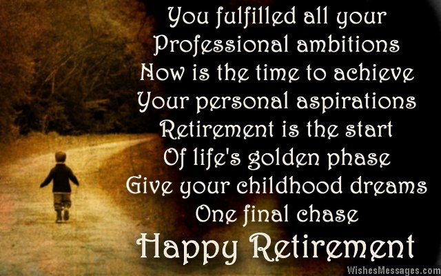 Retirement Poems And Quotes QuotesGram