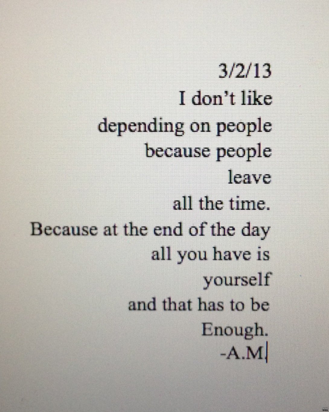 Relying On A Person Quotes Quotesgram