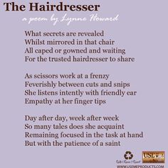 Hair Stylist Quotes And Poems. QuotesGram