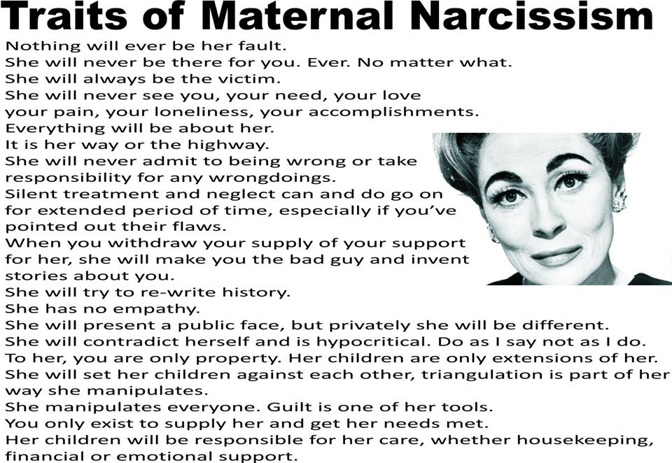 narcissistic mother quote
