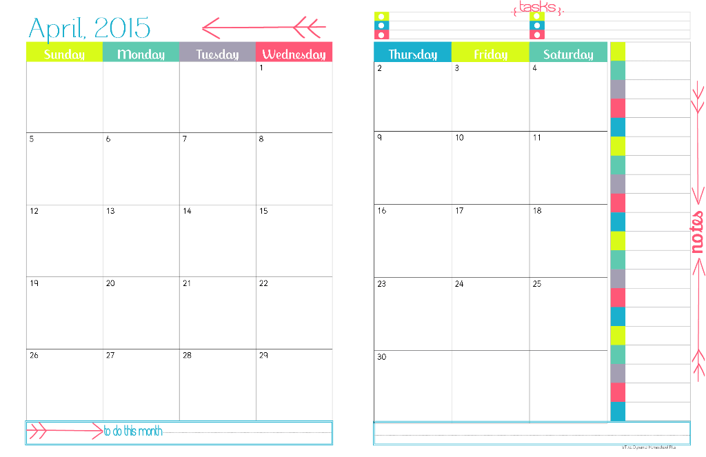 2 page monthly calendar template 2015 2 page monthly calendar template 2015