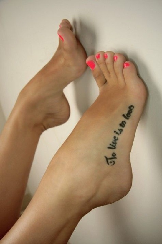 50 Latest Foot Quotes Tattoos