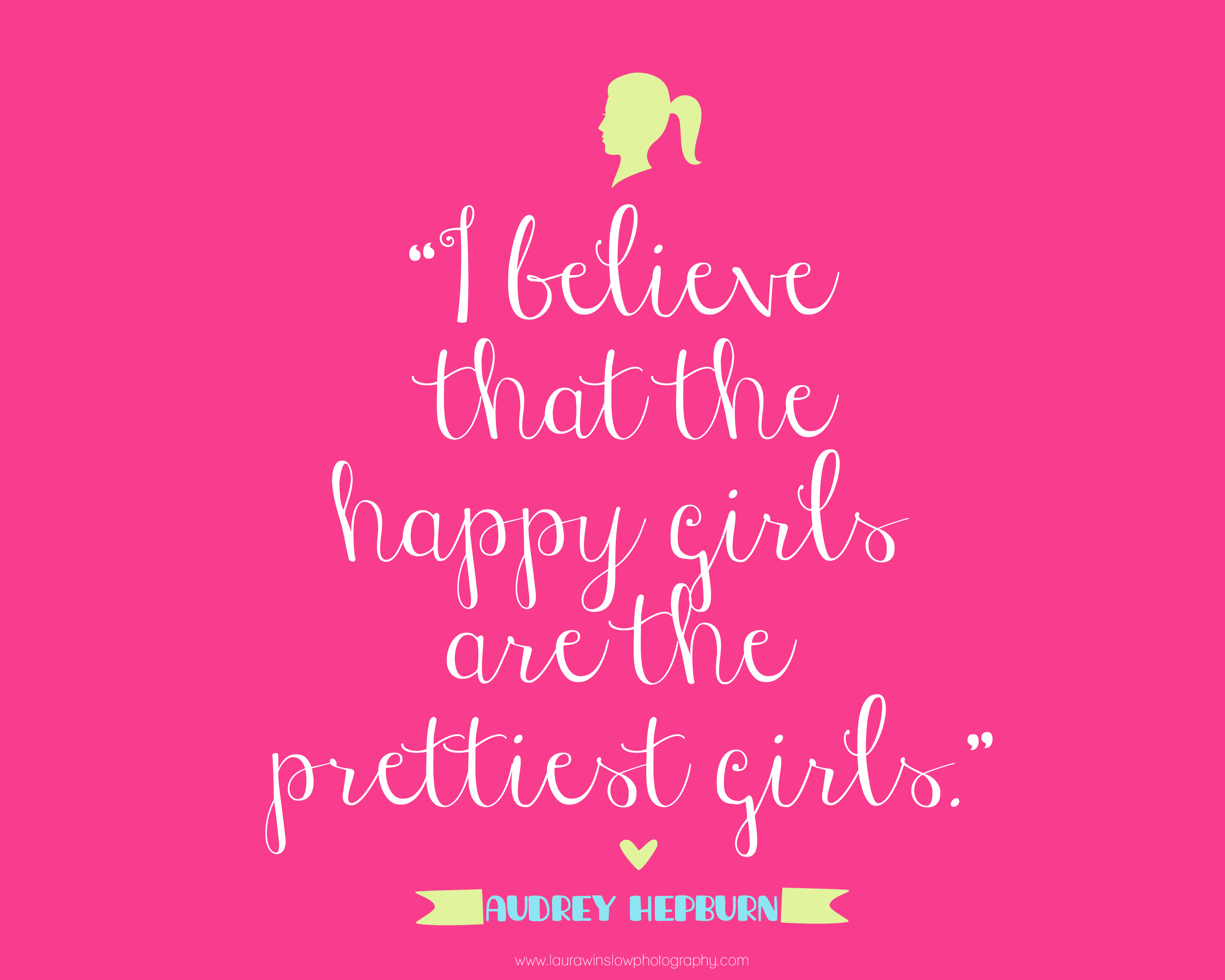 Girl With Happy Quotes