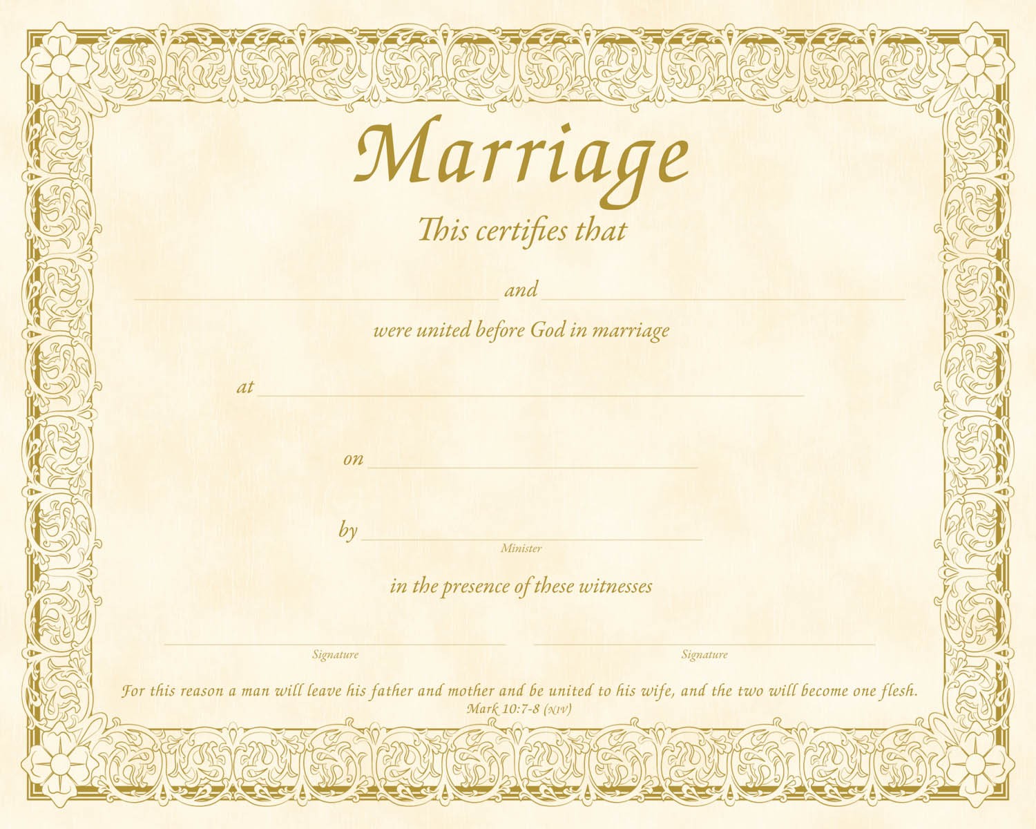 Wedding Certificate Quotes. QuotesGram In Certificate Of Marriage Template