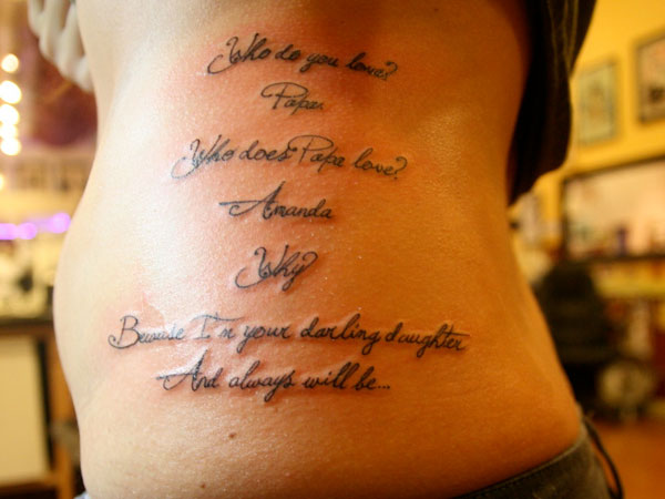 A Letter To My Daughter by Timothy Stafford TattooNOW