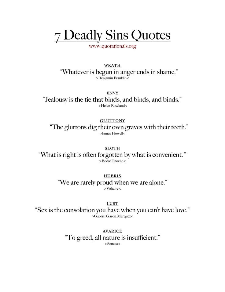 Quotes About Seven Deadly Sins. QuotesGram