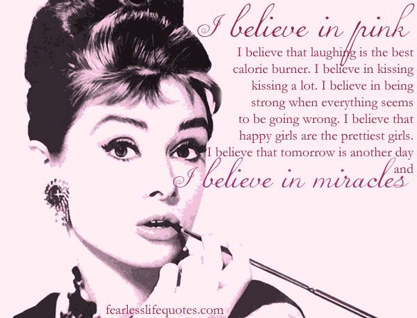 Audrey Hepburn Quotes About Pink Quotesgram