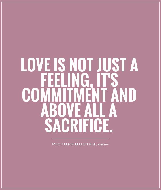 Is love what sacrifice in The Importance