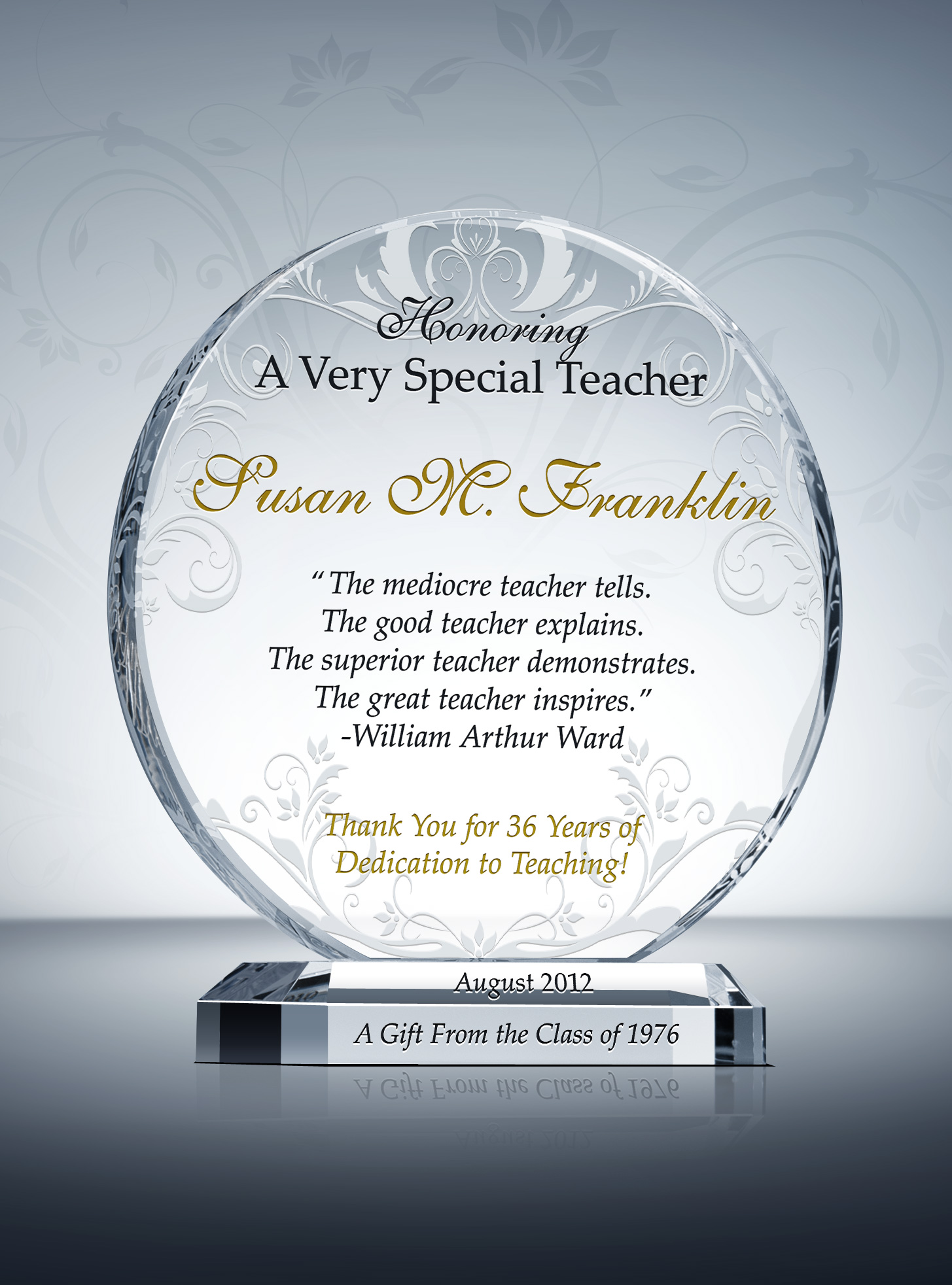 Quotes for appreciation plaques quotesgram