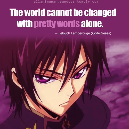 frases code geass - Buscar con Google  Code geass, Lelouch lamperouge,  Lelouch vi britannia