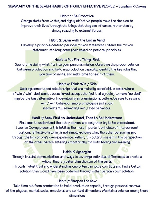 leader in me 7 habits steven covey book summary leader in me 7 habits steven covey book summary