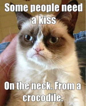 funny pictures grumpy cat some people need a kiss wanna joke.com