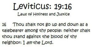 Leviticus 19:16 3 years ago in Other