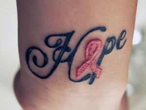 Hope 3D Tattoo On Wrist