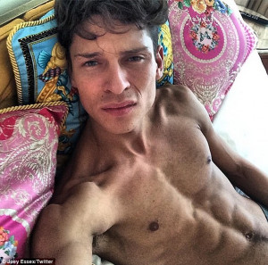 Shockingly thin: Joey Essex displayed his incredibly skinny physique ...