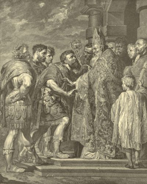 Saint Ambrose Rebukes Theodosius