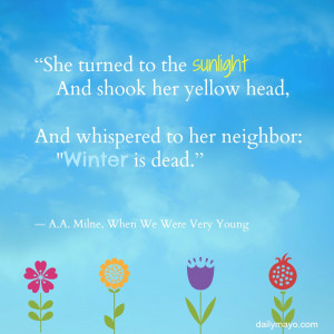 She turned to the sunlight and shook her yellow head, and whispered to ...