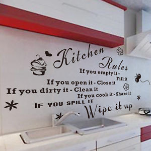 Kitchen-Rules-Removable-Vinyl-Wall-Sticker-Decal-Quotes-Art-Home-Decor ...