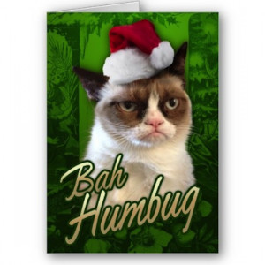 bah humbug grumpy cat greeting card Bah Humbug Grumpy Cat Greeting ...