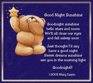 Goodnight Sunshine — You're So Seventeen Lyrics