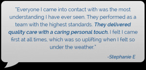 Our patients tell the story of The Meaning of Care best.