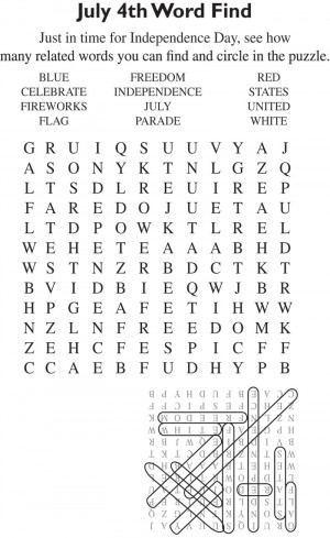 July 4th Word Search