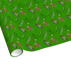 Favorite Book Lover Quotes - Green Background Wrapping Paper