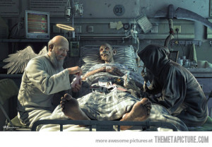 Funny photos funny angel vs death