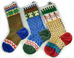 free knitted christmas stockings patterns