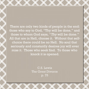 31 Days of C.S. Lewis Quotes: Day 9, Hell