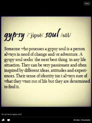 ... being a gypsy is a lifestyle choice rather than the fact that gypsies