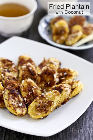 Quick and easy Fried Plantains with Coconut using only 4 ingredients ...