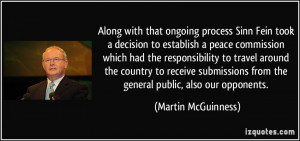 process Sinn Fein took a decision to establish a peace commission ...