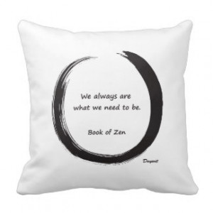 Spiritual Zen Quote on Identity & Confidence Pillow