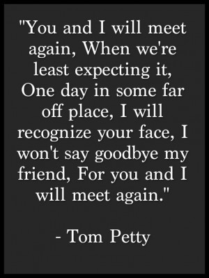 Tom Petty Quotes | Tom Petty You and I Will Meet Again
