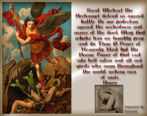 prayer to saint michael dear saint michael your name means who is like ...