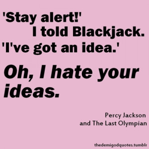 Funny Percy Jackson Quotes Blackjack quote