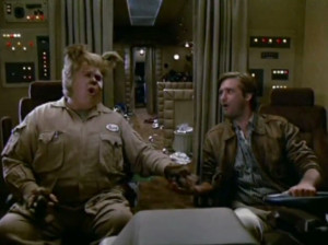... (Lone Starr) and John Candy (Barfolemew 'Barf') in Spaceballs (1997