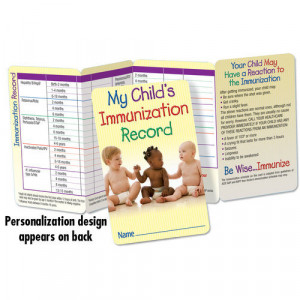 Home > My Child's Immunization Record Pocket Pal - Personalization ...