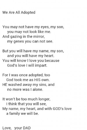 Adoption poem