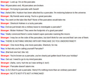 replace Sherlock quotes with pancake