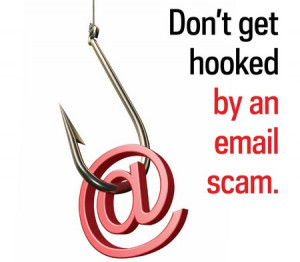 phishing scam hook @ graphic
