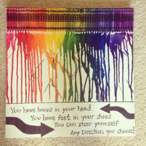 the crayon canvas art so I decided to add my favorite Dr. Seuss quote ...