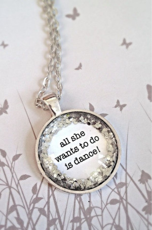 15.00 silver glitter quote necklace!