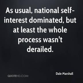 Dale Marshall - As usual, national self-interest dominated, but at ...